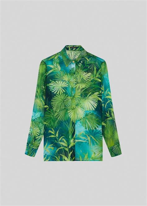 versace jungle prince shirt|Versace jungle print silk shirt .